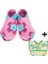 İkili Set, 6-18 Ay Iplay Mama Önlüğü ve 0-6 Ay Bebek Freya Rose Pink El Yapımı Hakiki Deriden Patik 1