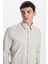 Erkek Modern Slim Fit Pamuklu Düz Bej Gömlek 1