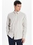 Erkek Modern Slim Fit Pamuklu Düz Bej Gömlek 2