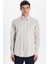 Erkek Modern Slim Fit Pamuklu Düz Bej Gömlek 4