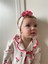 Lale Temalı Bebe Yakalı Pamuk Fırfır Detaylı Bandanalı 3'lü Pijama Takım 4