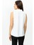 Omzu Drapeli Kolsuz Bluz Ekru 3062 3