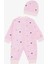 Kız Bebek Tulum Renkli Kalp Desenli 0-3 Ay-6 Ay, Pembe 2