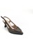 Hakiki Deri Vizon Renk 6cm Topuklu Slingback Ayakkabı 3