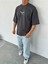 Aurelius Füme Baskılı Oversize T-Shirt 4
