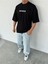 See The World Siyah Oversize T-Shirt 1