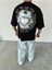 See The World Siyah Oversize T-Shirt 2