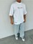 Aurelius Beyaz Baskılı Oversize T-Shirt 4