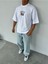 Dimension Baskılı Beyaz Oversize T-Shirt 1