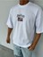 Dimension Baskılı Beyaz Oversize T-Shirt 5