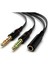 Derwell 3.5 mm Aux Kulaklık Mikrofon Dönüştürücü Birleştirici Kablo Çevirici Aparat 1