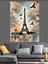 Eiffel Kulesi ve Paris Teması Dekoratif Kanvas - Mdf Ahşap Tablo 4