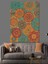 Renkli Paisley Deseni Dekoratif Kanvas - Mdf Ahşap Tablo 3