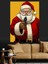 Silahlı Noel Baba Dekoratif Kanvas - Mdf Ahşap Tablo 3