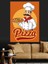 Şef ve Pizza Posteri Dekoratif Kanvas - Mdf Ahşap Tablo 1