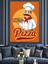 Şef ve Pizza Posteri Dekoratif Kanvas - Mdf Ahşap Tablo 2