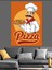 Şef ve Pizza Posteri Dekoratif Kanvas - Mdf Ahşap Tablo 3