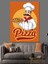 Şef ve Pizza Posteri Dekoratif Kanvas - Mdf Ahşap Tablo 4