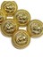 Kaban Mont Düğmesi/ Aslan Model / Gold / 6 Lı Set / 2,8 Cm 2