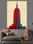 Empire State Binası ve Vintage Tasarım Dekoratif Kanvas - Mdf Ahşap Tablo 3