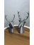 2 Li Set Geyik Figürlü Modern Iskandinav Dekoratif Hediyelik Galaksi/gümüş Gri 22 cm /19 cm Gizzstore Home 3
