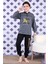Kapip Füme California Baskılı Uzun Kollu Erkek Çocuk Pijama Takımı 11-15 Yaş 7023-F 1