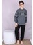 Kapip Füme Texas Baskılı Uzun Kollu Erkek Çocuk Pijama Takımı 11-15 Yaş 7015-F 1