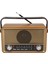 MD-511BT Nostaljik Görünümlü Ahşap Radyo Bluetooth Hoparlör USB Tf Fm Radyo 1
