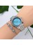 Çelik Kordon Çelik Kasa Kadın Kol Saati, 3 Atm Su Geçirmez Gümüş-Mavi ZMFER177 1