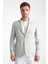 Volix Erkek Lacivert Yarım Astar Torba Cep Keten Kumaşlı Spor Blazer Ceket 1