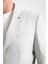 Volix Erkek Lacivert Yarım Astar Torba Cep Keten Kumaşlı Spor Blazer Ceket 3
