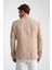 Lucos Erkek Bej Yarım Astar Torba Cep Likralı Gofre Kumaşlı Spor Blazer Ceket 4