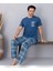 Erkek Bisiklet Yaka Kısa Kol Ince Pijama Takımı 6163/10 - 1 Adet 1
