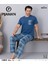 Erkek Bisiklet Yaka Kısa Kol Ince Pijama Takımı 6163/10 - 1 Adet 2