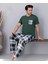Erkek Bisiklet Yaka Kısa Kol Ince Pijama Takımı 6163/6 - 1 Adet 1