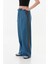 Beli Bağlamalı Yanları Şeritli Wide Leg Jean 2