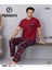 Erkek Bisiklet Yaka Kısa Kol Ince Pijama Takımı 6163/9 - 1 Adet 2