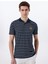 Çizgili Lacivert Erkek Polo T-Shirt J5SM-TST7317 3