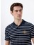 Çizgili Lacivert Erkek Polo T-Shirt J5SM-TST7317 1
