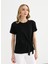 O Yaka Düz Siyah Kadın Bluz 25YSL8146 2