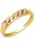 Üç Renk 14 Ayar Dorika Yüzük YZK436 1