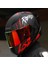 Rapıd 2 Race Raven Mat Siyah-Kırmızı Kapalı Motosiklet Kaskı Kırmızı Camlı 2