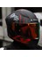 Rapıd 2 Race Raven Mat Siyah-Kırmızı Kapalı Motosiklet Kaskı Kırmızı Camlı 5