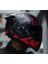 Rapıd 2 Race Raven Mat Siyah-Kırmızı Kapalı Motosiklet Kaskı Mavi Camlı 4