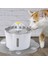 Kedi Su Çeşmesi 2.6l Otomatik Çiçek Desenli Gri (Yurt Dışından) 3