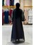 Taş Detaylı Elbise Abaya Takım 3943 Siyah 2