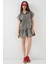 Kadın Kısa Kot Elbise 2530 - Füme 2
