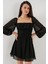 Kadın Mini Tül Elbise 2514 - Siyah 1