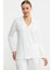Gömlek Model Nakışlı Pijama Takım - Ekru 2