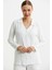 Gömlek Model Nakışlı Pijama Takım - Ekru 4